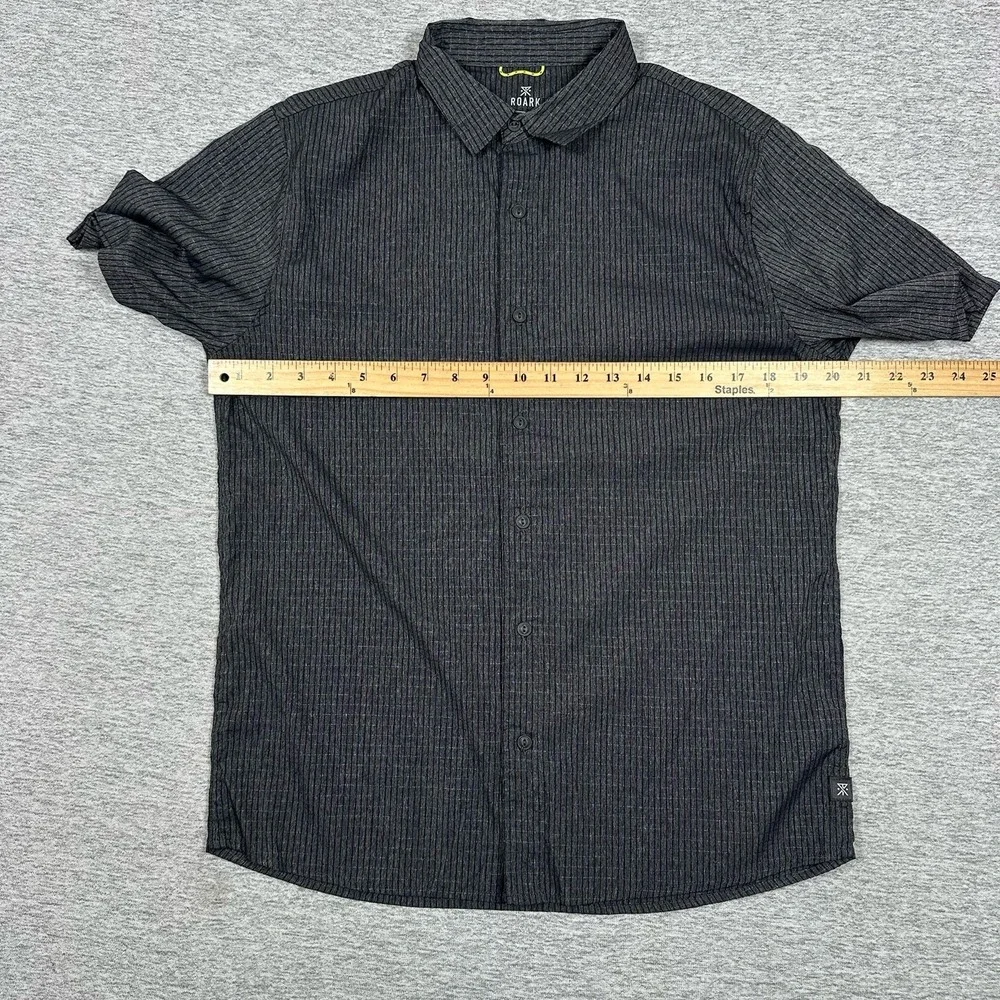 Roark Revival Shirt Mens Small Gray Bless Up Perforated Outdoor Hiking Travel - Picture 3 of 7